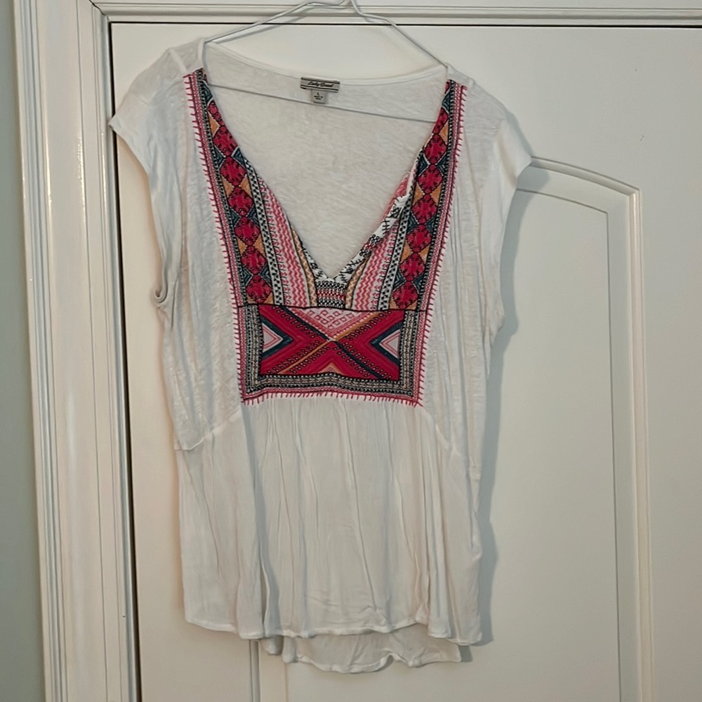 Lucky Brand embroidered tunic